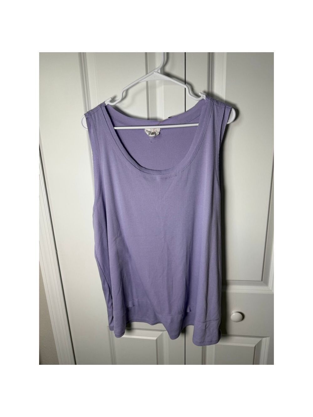 Andree by Unit Purple Ribbed Tank Top 2X